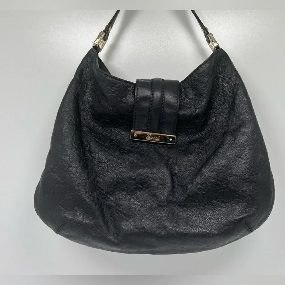Guccissima Gucci Black Handbag Bag Hobo - Picture 2 of 14